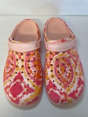 Joybees colorful tie dye clogs sandals women’s size 11